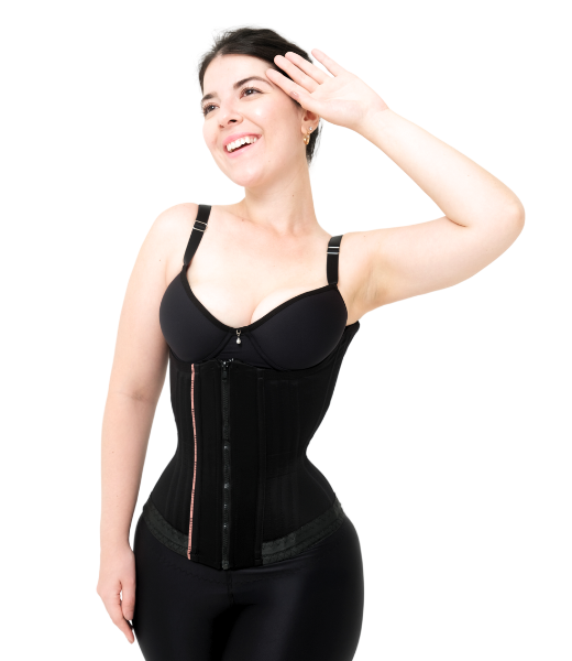Cinta Corset Sereia Com Ganchos e Zíper